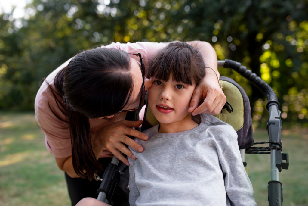 Child with spastic hemiplegia.